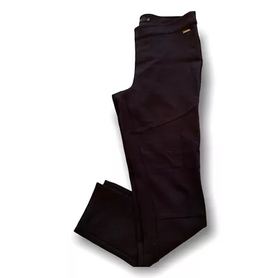 Large Tahari Pull On Pants Women's Black Jegging Style Moto Detail 27  Inseam • $29