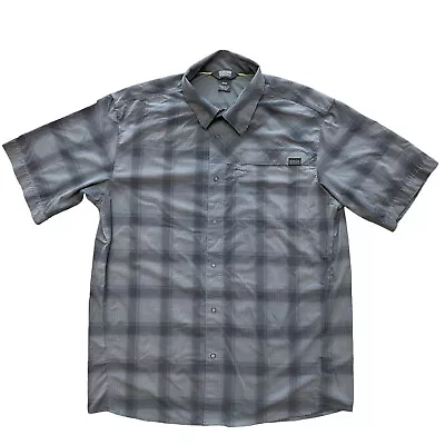 Outdoor Research Astroman Shirt Mens Medium Snaps SS Stretch Lightweight Gray • $21.21