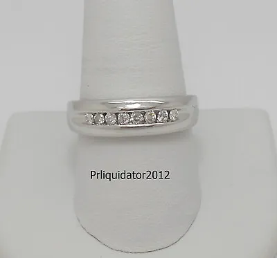 1/4ct Mens Diamond Wedding Band Bridal Ring 10k White Gold • $299.99