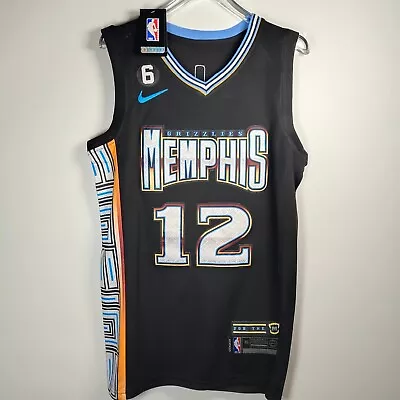 Ja Morant #12 Memphis Grizzlies Jersey #12 Black Embroidered • $42.80