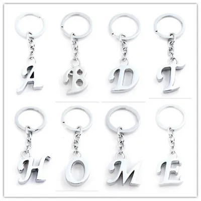 Keyring Letter Initial Alphabet Key Ring Shiny Key Chain Keyfob Gift • £3.49