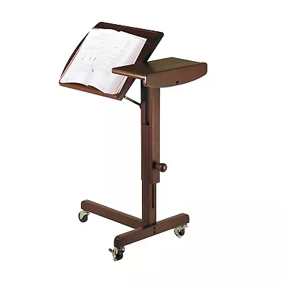 Winsome Wood Top Adjustable Height Laptop Cart Antique Walnut (94423) • $75.71