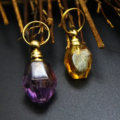 Aromatherapy Essential Oil Diffuser Natural Gemstone Pendant Necklace Jewelry  • $9.89