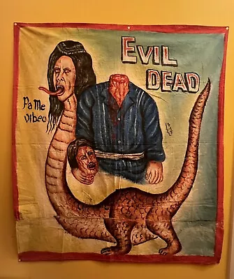 Evil Dead Ghana Movie Poster Oil On Floursack • $1000