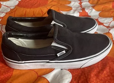 Vans Slip On Uk 10 Black White Sole  • £15