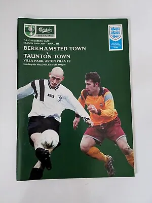 £0.60 • Buy 2001 FA Vase Final: Berkhamsted Town V. Taunton Town