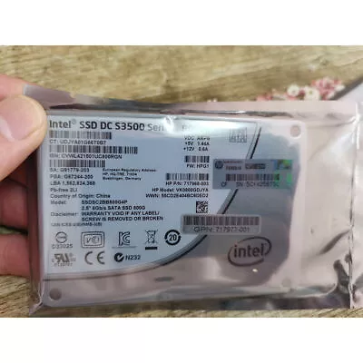 HP Intel SSD DC S3500 800GB 6G/s 2.5  SATA SSD SSDSC2BB800G4P For Server • $63