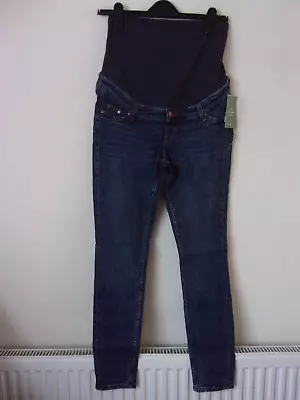 New H&M Dark Denim Blue Mama Skinny Maternity Jeans Size: M RRP: £39.99 • $16.02