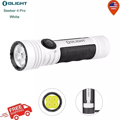 OLIGHT Seeker 4 Pro Rechargeable Ultra-Bright Flashlight With Holster 4600Lumens • $139.99