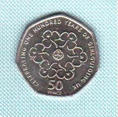 GB 2010 50p 50 Pence 100th Anniversary Of Girl Guides Girlguiding. Coin Hunt • £0.99