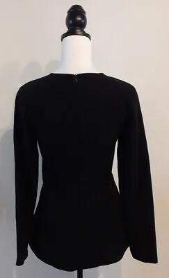 Zara Woman Size S Smart Black Structured Flared Peplum Style Top~ Immaculate! • £11.99