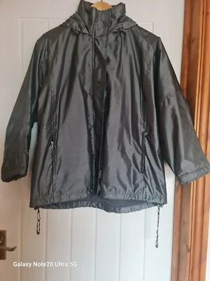 £19.99 • Buy D C Casuals Silver Grey Fleece Coat With Hood Ladies Size 16/18 Pre Loved