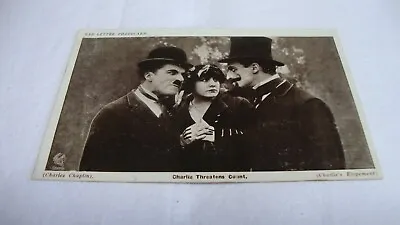 Charlie Chaplin Red Letter Photocard Essanay Silent Movie Postcard RPPC • £3.75