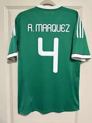 Rafa Marquez #4 Mens MEDIUM Adidas Seleccion Mexicana Mexico Home Used Jersey  • $79