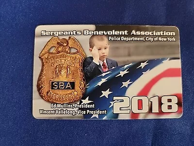 2018 SBA Sergeants Benevolent Assoc. Card NYPD New York City Police Vintage • $9.99