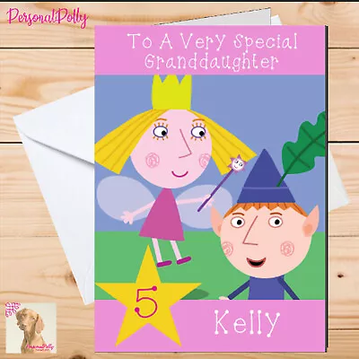 £2.89 • Buy Personalised Ben And Holly Card Birthday Unofficial Nanny Plum Elf Fairy Pretty