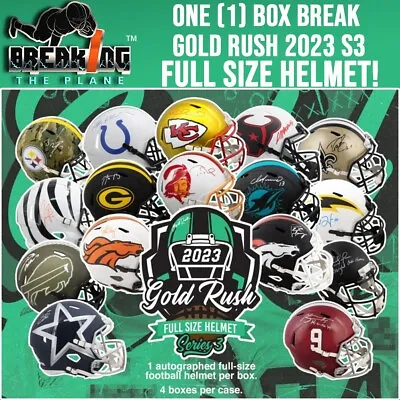 NE Patriots Gold Rush 2023 S3 Full Size Helmt One (1) Box Brek (MON) • $9.49