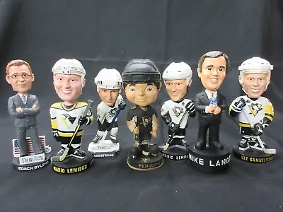 Pittsburgh Penguins Bobblehead Lot Mario Lemieux Mascot Mike Lange • $100