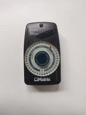 Matrix MR-500 Quartz Metronome W/ Sound And Light Built In Back Stand WORKS! • $19