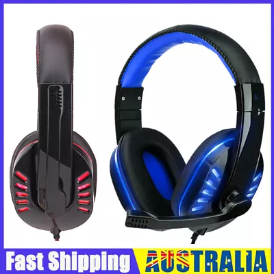 3.5mm Gaming Headset Mic LED Headphones For PC Laptop PS4 PRO Xbox One X S • $32.10