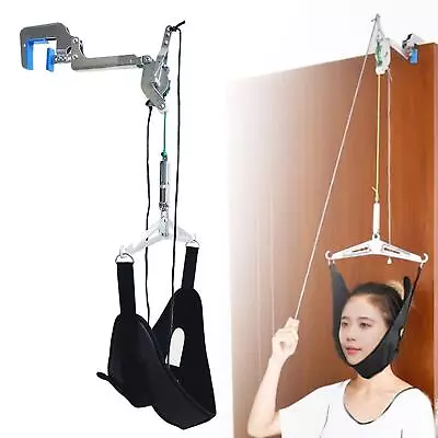 Cervical Neck Traction Device Neck Stretcher Hammock Over Door Overhead • £28.30