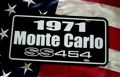 1971 Chevrolet Monte Carlo SS 454 License Plate Tag 71 Big Block Chevy Muscle • $19.90