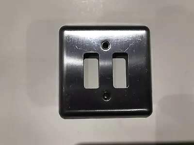 £2 • Buy OLD STYLE MK. Metal Satin Chrome Cover Plate. For Flush Installed Switches.
