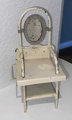 Antique German Doll House Miniature Tin Mirrored Washstand • $45