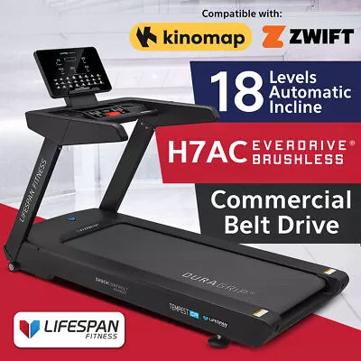 Lifespan Fitness Tempest CR Commercial Treadmill 4CHP AC Motor 167x57cm DuraGrip • $3617.27