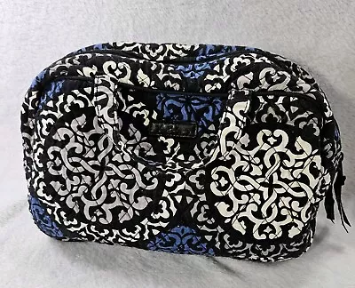 Vera Bradley Retired Canterberry Cobalt Black White Cosmetic Toiletry Bag READ • $9.96