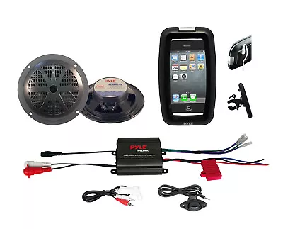 Outdoor Marine Grade Bike Boat ATV 5.25  Speakers 400W Amplifier IPod MP3 Input • $92.49