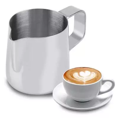 Milk Frothing Cup Stainless Steel Milk Frothing Cup Coffee Pitcher Jug Latte ... • $14.25
