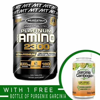 MuscleTech Platinum AMINO 2300 Aminos BCAAs Glutamine 320 Tabs !!!!SALE!!!!! • $27.95