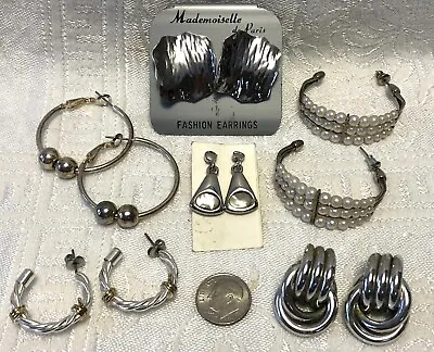 6 Sets Vintage Earring Lot - PARK LANE Silver Tone Dangle Earrings & Misc Sets • $10