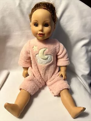 LAURA ASHLEY DOLL  18  TALL BROWN HAIR TOYS R US GEOFFREY BEAUTIFUL!! PINK PJ’s • $7.98