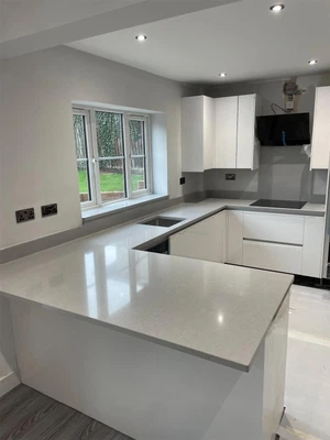 £150 • Buy Silestone Alumino Nube Brand New Quartz Kitchen Worktops