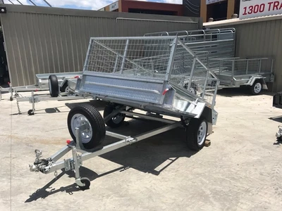 $1825 • Buy 7x5 GALVANIZED | 600MM CAGE TRAILER | TILT FUNCTION | FULL CHECKER PLATE | 
