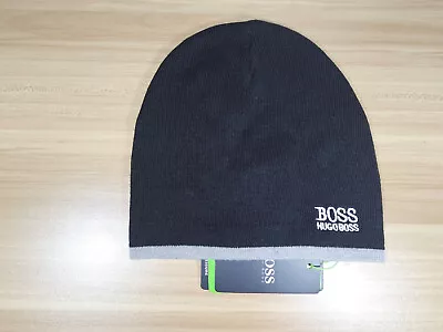 New Hugo Boss Beanie Black One Size Fits All Unisex 100% Genuine With Tags • $34.65