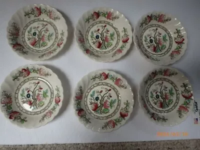 Myott Staffordshire Ware Indian Tree 6 Berry Dishes • $19.99