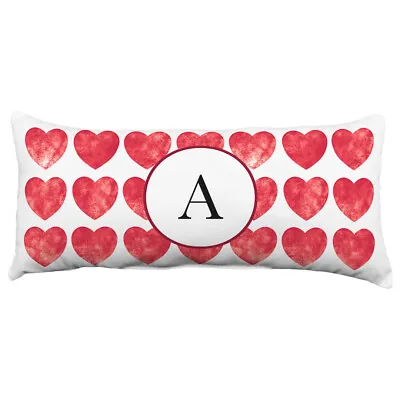 Heart Pattern Monogram Decorative Pillow 2 Sizes • $14.95