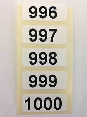 £3.99 • Buy Auction Lot Number Sequential Labels Micro Labels 25mm X 10mm NEW SIZE EASY PEEL