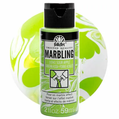 FolkArt MARBLING POURING Acrylic Paint 2oz 59ml  * READY MIXED MARBLING PAINT * • £2.99