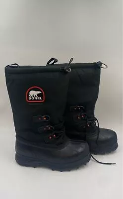 Sorel Mens Glacier XT NM2130-010 Black Round Toe Lace Up Snow Boots Size 8 • $9.99