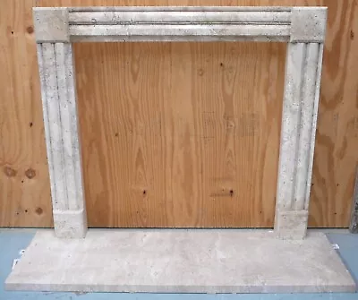 Natural Stone Fireplace Mantle – Marble Bolection Mantel Surround – Modern • $2250