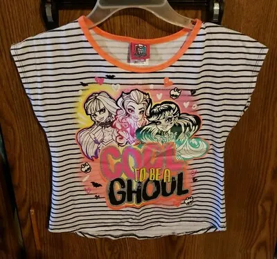 Girls Monster High Sleeveless To It's Cool To Be A Ghoul Coral Size Large 10-12 • $2
