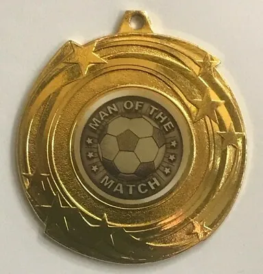 1 10 25 50 100 Football Man Of The Match Medals With FREE RIBBONS 70+ COLOURS! • £56