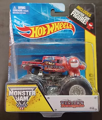 Monster Jam Western Renegade (2013) Hot Wheels Toy Truck #66 W/ Red Mini Figure • $15.99