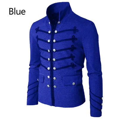 Officer Military Drummer Parade Jacket Gothic Punk Men's Punk Jackets Coat New** • £23.99