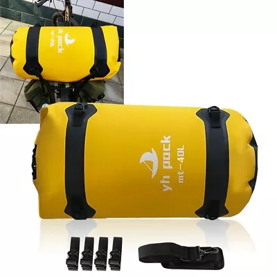 Waterproof Motorcycle Rear Tail Bag Travel Dry Bag 40 Liter Luggage Backpack Bag • $31.92