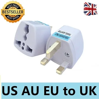 £6.99 • Buy Usa American Australian Au Us Japan Plug To Uk Mains Plug Travel Wall Adaptor